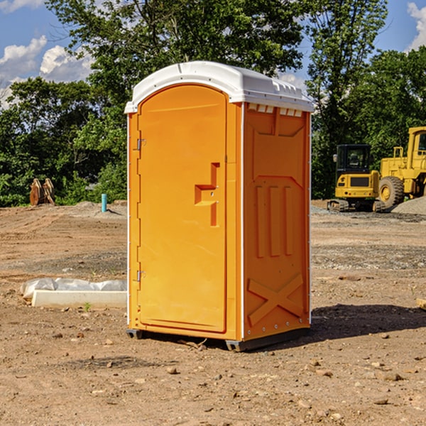 how often are the porta potties cleaned and serviced during a rental period in Calais